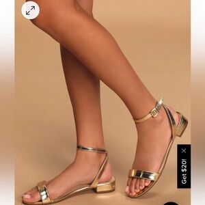 Lulus Gold Low Block Heel